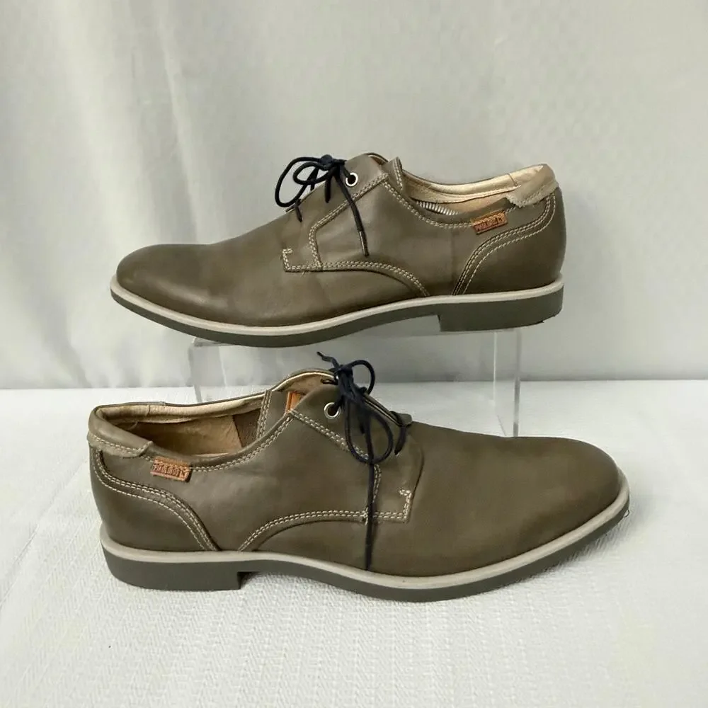 Pikolinos Shoes Mens Size 12 Gray Leather Oxford Lace Up Casual 46